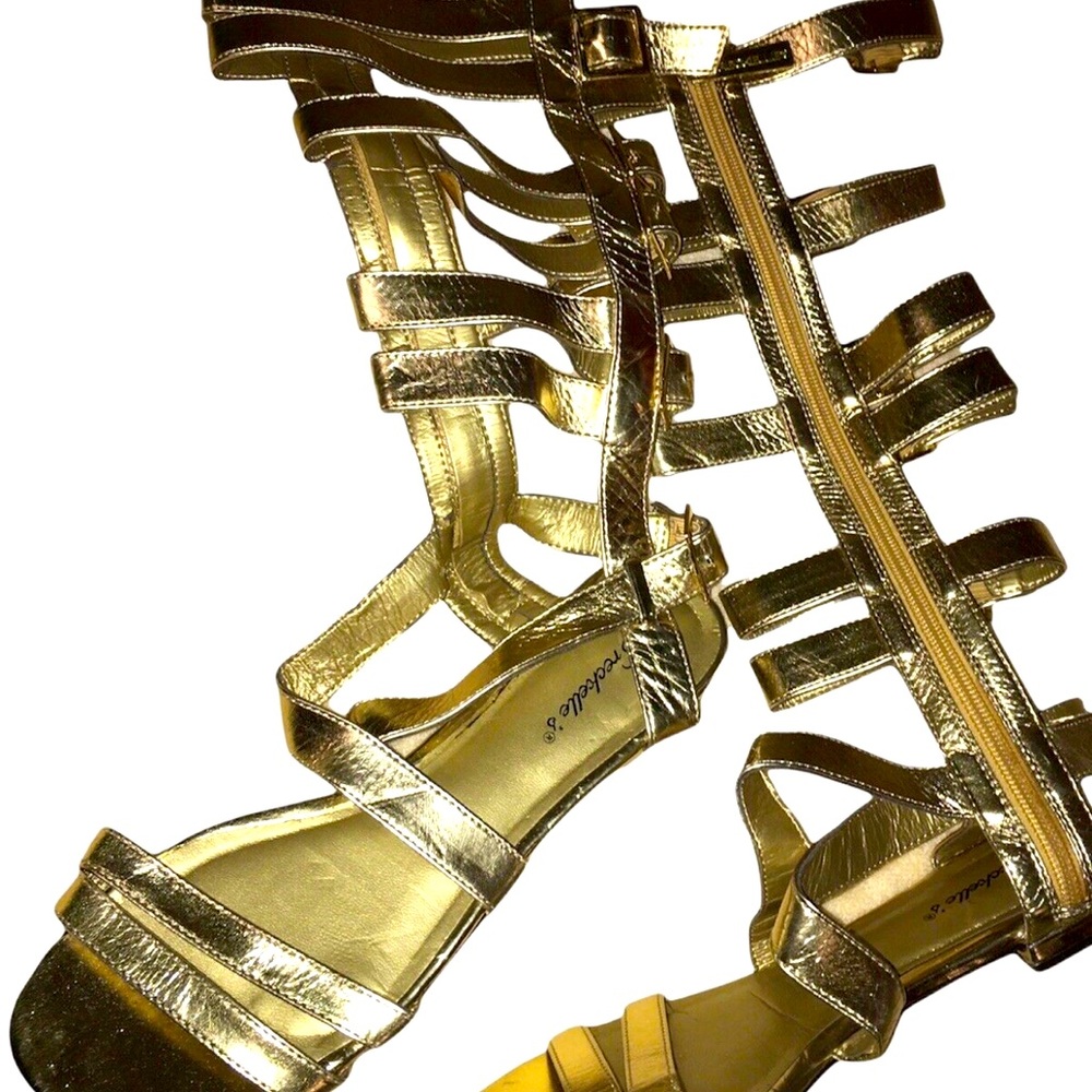 Gold Gladiator Sandals